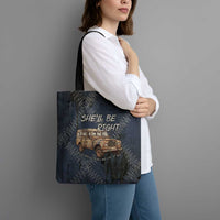 New Zealand She’ll Be Right Tote Bag NZ Slang No. 8 Wire Map Pattern TS04 - Polynesian Pride