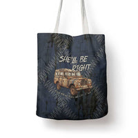 New Zealand She’ll Be Right Tote Bag NZ Slang No. 8 Wire Map Pattern TS04 - Polynesian Pride