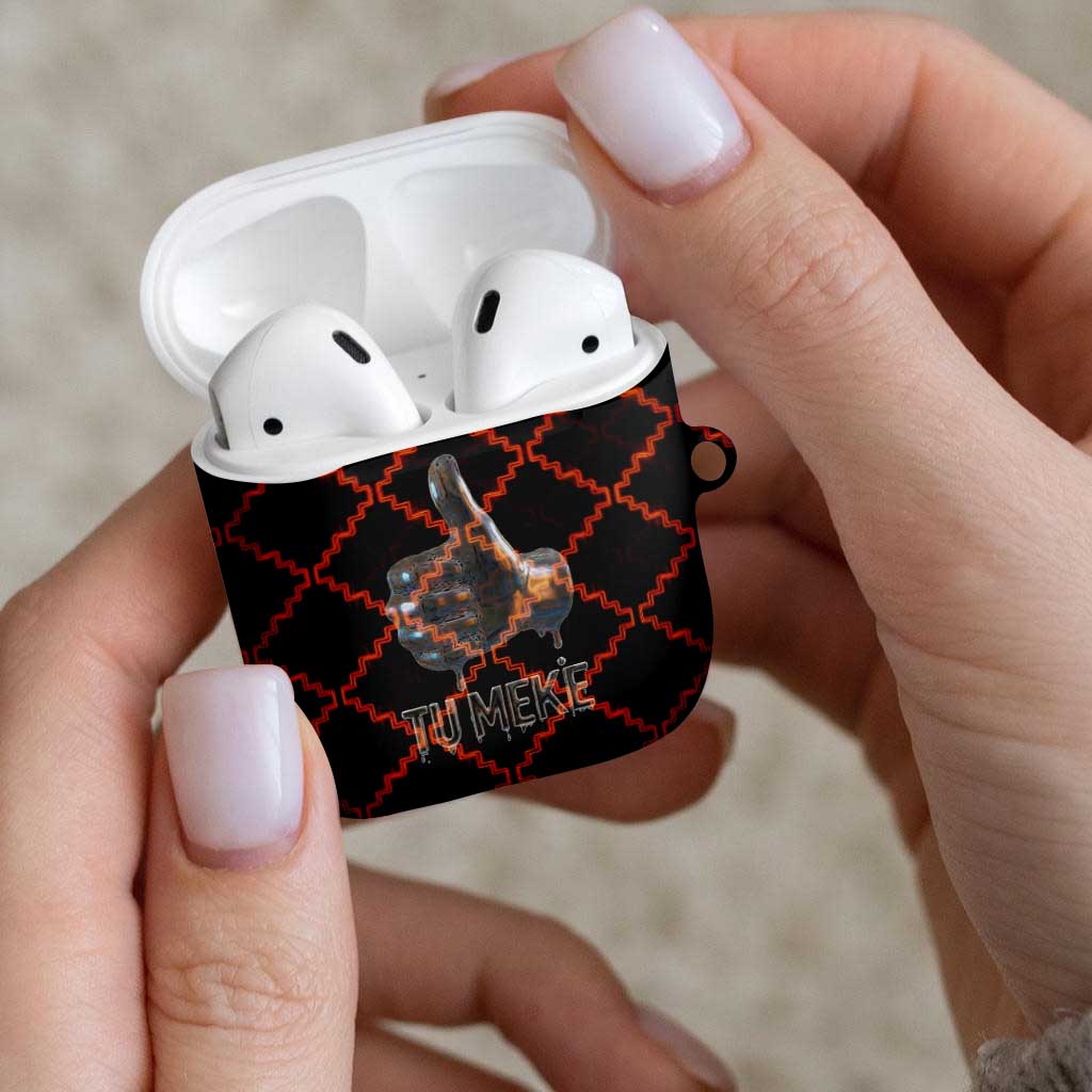 Tu Meke Maori New Zealand Slang AirPods Case with Glow Neon Step Style TS04 - Polynesian Pride