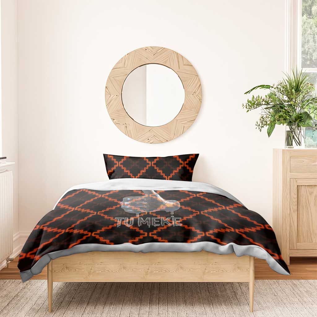 Tu Meke Maori New Zealand Slang Bedding Set with Glow Neon Step Style TS04 - Polynesian Pride