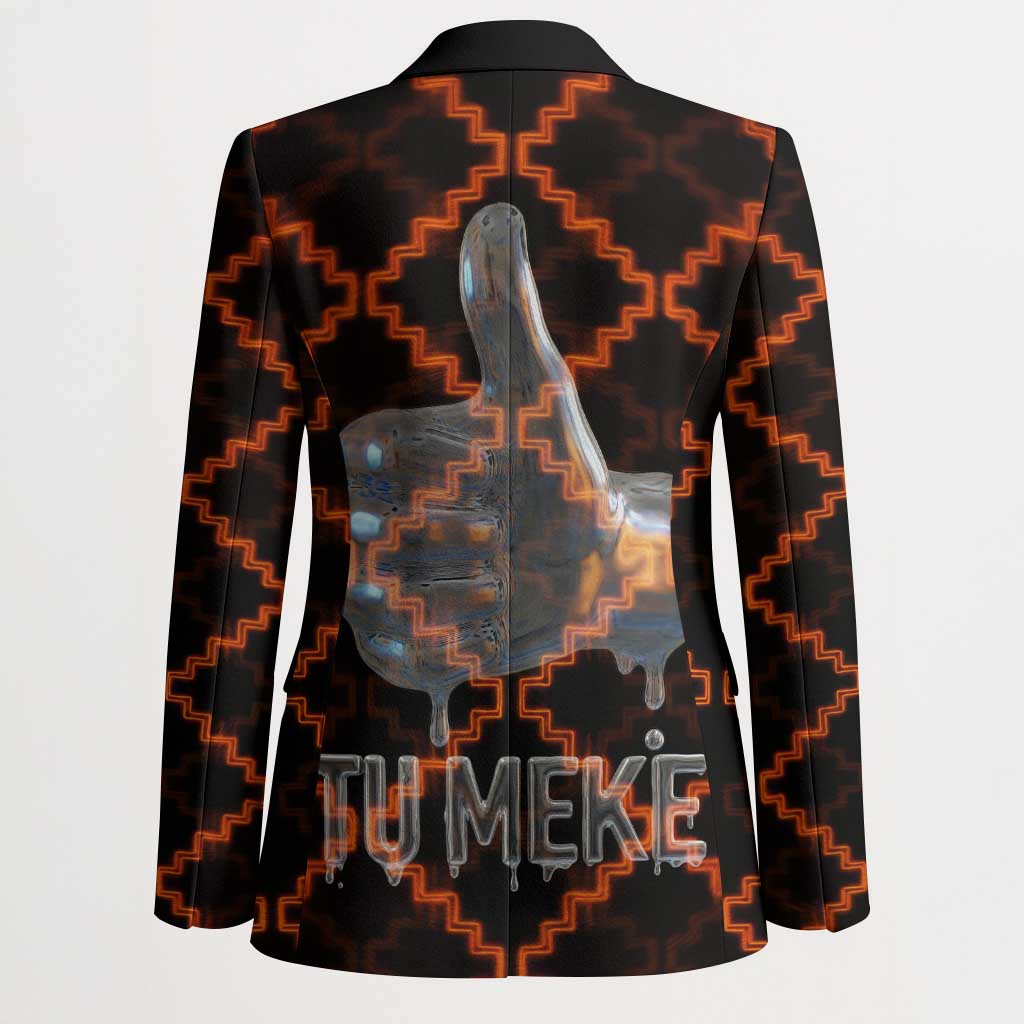 Tu Meke Maori New Zealand Slang Blazer with Glow Neon Step Style