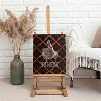 Tu Meke Maori New Zealand Slang Canvas Wall Art with Glow Neon Step Style