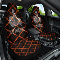 Tu Meke Maori New Zealand Slang Car Seat Cover with Glow Neon Step Style