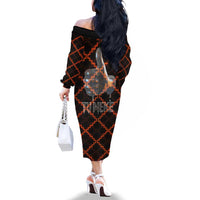 Tu Meke Maori New Zealand Slang Family Matching Off The Shoulder Long Sleeve Dress and Hawaiian Shirt with Glow Neon Step Style