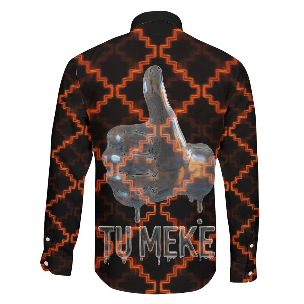 Tu Meke Maori New Zealand Slang Family Matching Off Shoulder Maxi Dress and Hawaiian Shirt with Glow Neon Step Style TS04 - Polynesian Pride