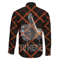 Tu Meke Maori New Zealand Slang Family Matching Off Shoulder Maxi Dress and Hawaiian Shirt with Glow Neon Step Style TS04 - Polynesian Pride