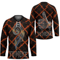 Tu Meke Maori New Zealand Slang Hockey Jersey with Glow Neon Step Style