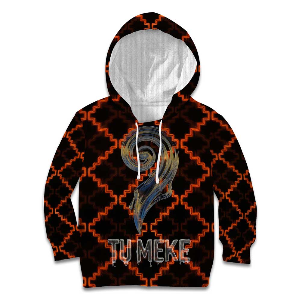 Tu Meke Maori New Zealand Slang Kid Hoodie with Glow Neon Step Style