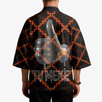 Tu Meke Maori New Zealand Slang Kimono with Glow Neon Step Style