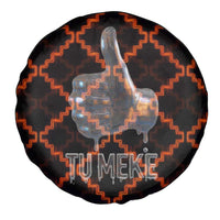 Tu Meke Maori New Zealand Slang Spare Tire Cover with Glow Neon Step Style