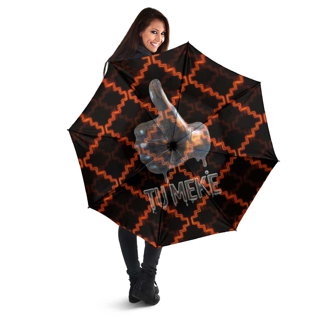 Tu Meke Maori New Zealand Slang Umbrella with Glow Neon Step Style