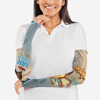 Kiwi Jandal Beach Life Arm Sleeves New Zealand Flip Flops Ocean Wave Surf Style