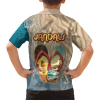 Kiwi Jandal Beach Life Family Matching Puletasi and Hawaiian Shirt New Zealand Flip Flops Ocean Wave Surf Style TS04 - Polynesian Pride