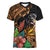 Polynesian Rottweiler Women V Neck T Shirt Polynesian Pattern And Rottweiler TS04 Female Black - Polynesian Pride