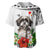 Polynesian Shih Tzu Baseball Jersey Polynesian Pattern And Shih Tzu TS04 White - Polynesian Pride