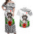 Polynesian Shih Tzu Couples Matching Off Shoulder Maxi Dress and Hawaiian Shirt Polynesian Pattern And Shih Tzu TS04 White - Polynesian Pride