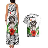 Polynesian Shih Tzu Couples Matching Tank Maxi Dress and Hawaiian Shirt Polynesian Pattern And Shih Tzu TS04 - Polynesian Pride