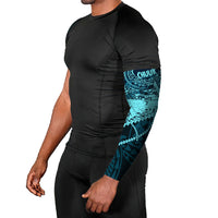 Chuuk Deep Into Truk Lagoon Arm Sleeves Polynesian Tribal Pattern Wreck Diving Teal Ship Art