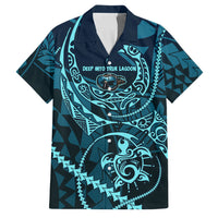 Chuuk Deep Into Truk Lagoon Family Matching Puletasi and Hawaiian Shirt Polynesian Tribal Pattern Wreck Diving Teal Ship Art