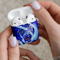 Chuuk Micronesian Roots AirPods Case Polynesian Tribal Pattern Hibiscus Flower And Stingray Art