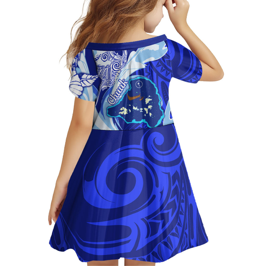 Chuuk Micronesian Roots Family Matching Long Sleeve Bodycon Dress and Hawaiian Shirt Polynesian Tribal Pattern Hibiscus Flower And Stingray Art