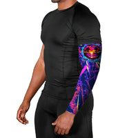Chuuk Tropical Sunset Coordinates Arm Sleeves Neon Graffiti Polynesian Tribal