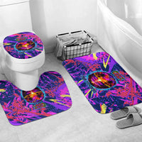 Chuuk Tropical Sunset Coordinates Bathroom Set Neon Graffiti Polynesian Tribal