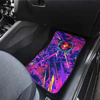 Chuuk Tropical Sunset Coordinates Car Mats Neon Graffiti Polynesian Tribal