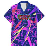 Chuuk Tropical Sunset Coordinates Family Matching Summer Maxi Dress and Hawaiian Shirt Neon Graffiti Polynesian Tribal