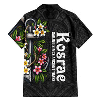 Kosrae Nautical Heritage Family Matching Mermaid Dress and Hawaiian Shirt Polynesian Tribal Anchor With Plumeria Tropical Art