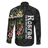 Kosrae Nautical Heritage Family Matching Short Sleeve Bodycon Dress and Hawaiian Shirt Polynesian Tribal Anchor With Plumeria Tropical Art TS04 - Polynesian Pride