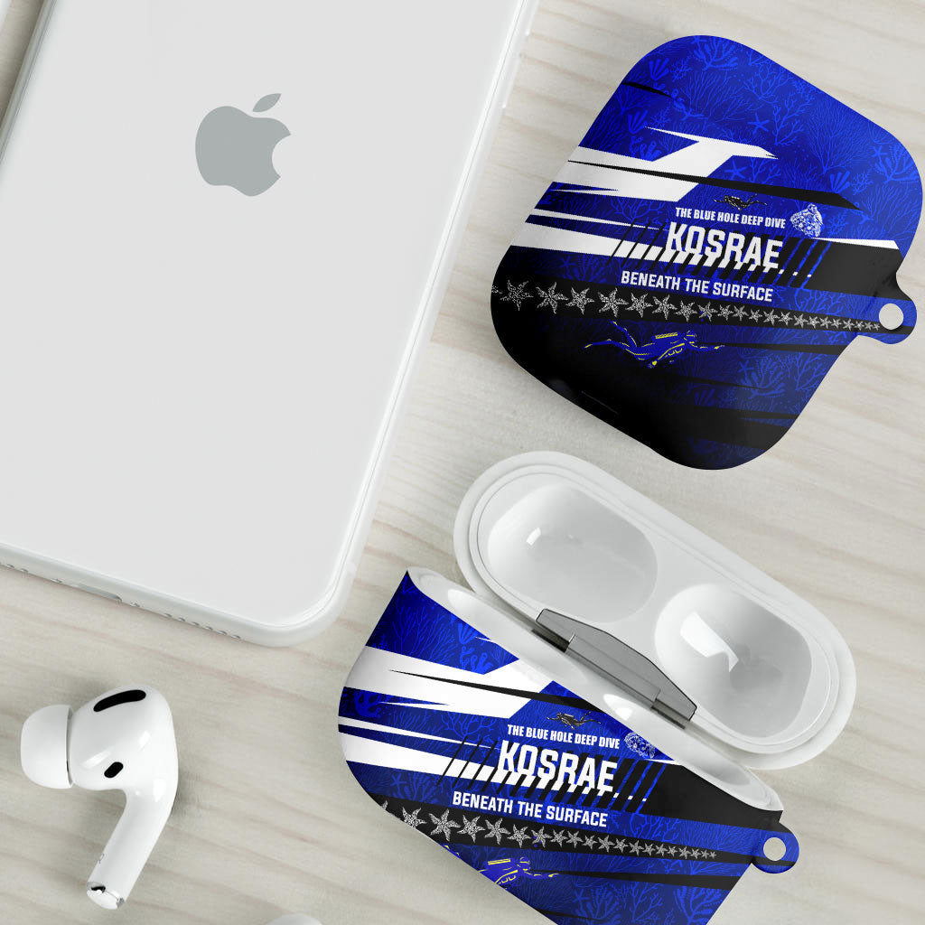 Kosrae Deep Sea Scuba Diving AirPods Case Blue Hole Beneath The Surface Coral Reef Graphic Art