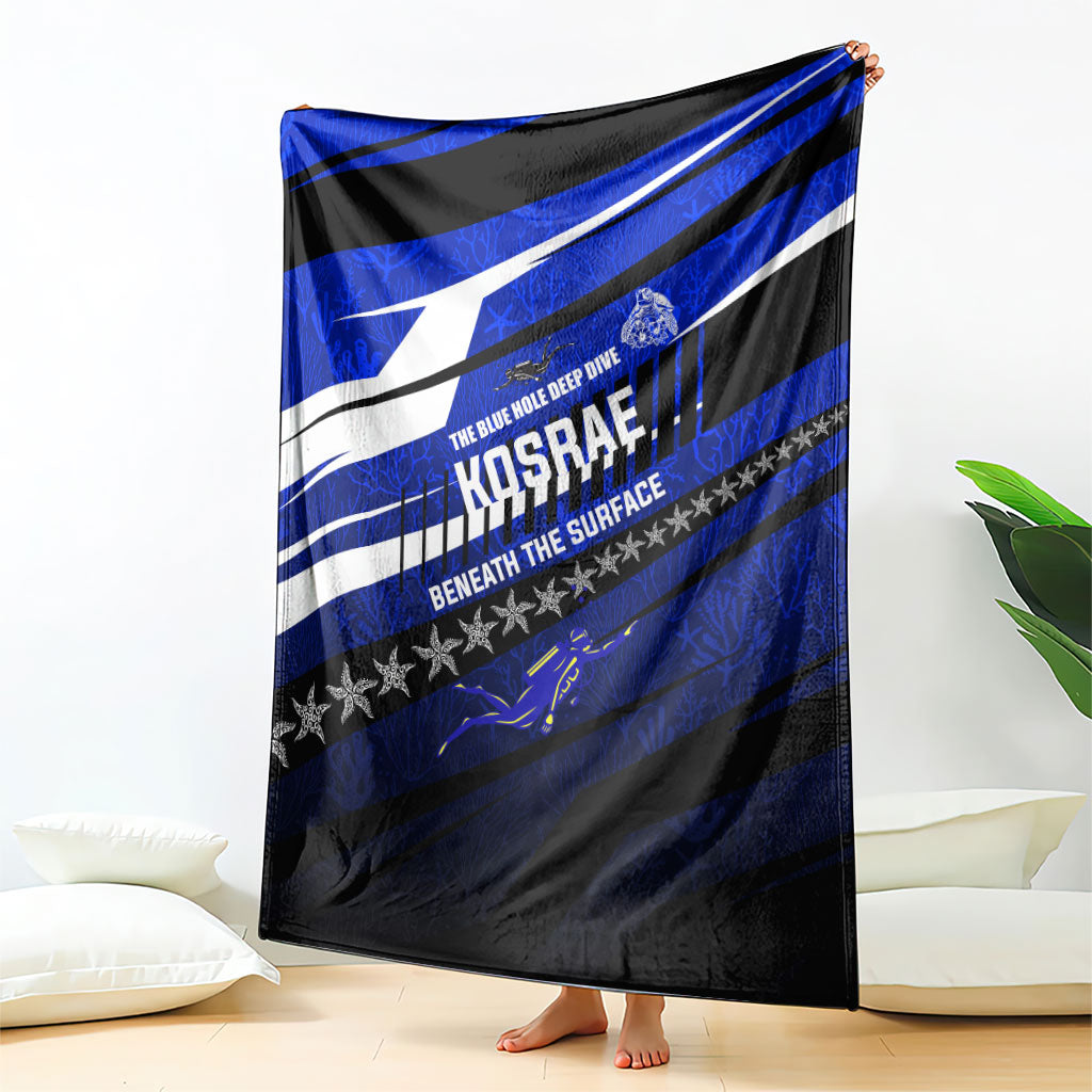 Kosrae Deep Sea Scuba Diving Blanket Blue Hole Beneath The Surface Coral Reef Graphic Art