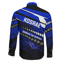 Kosrae Deep Sea Scuba Diving Family Matching Off The Shoulder Long Sleeve Dress and Hawaiian Shirt Blue Hole Beneath The Surface Coral Reef Graphic Art