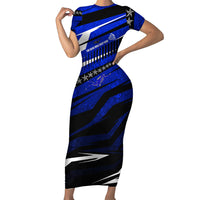 Kosrae Deep Sea Scuba Diving Family Matching Short Sleeve Bodycon Dress and Hawaiian Shirt Blue Hole Beneath The Surface Coral Reef Graphic Art