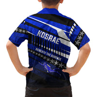 Kosrae Deep Sea Scuba Diving Family Matching Summer Maxi Dress and Hawaiian Shirt Blue Hole Beneath The Surface Coral Reef Graphic Art