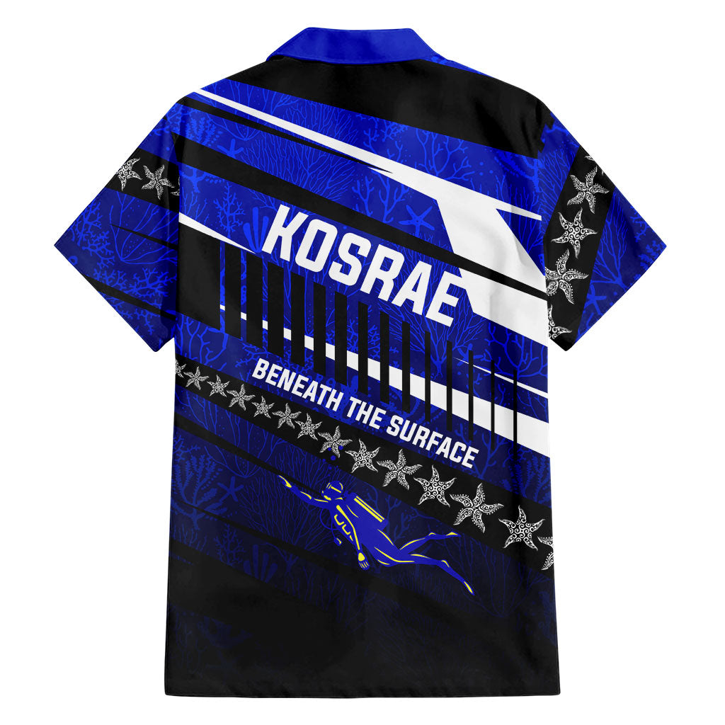 Kosrae Deep Sea Scuba Diving Family Matching Summer Maxi Dress and Hawaiian Shirt Blue Hole Beneath The Surface Coral Reef Graphic Art
