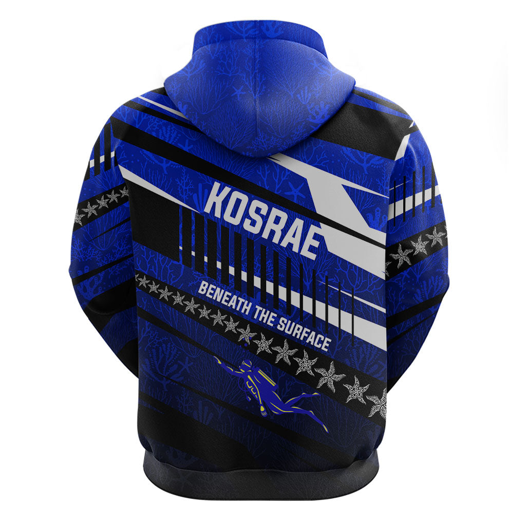 Kosrae Deep Sea Scuba Diving Hoodie Blue Hole Beneath The Surface Coral Reef Graphic Art