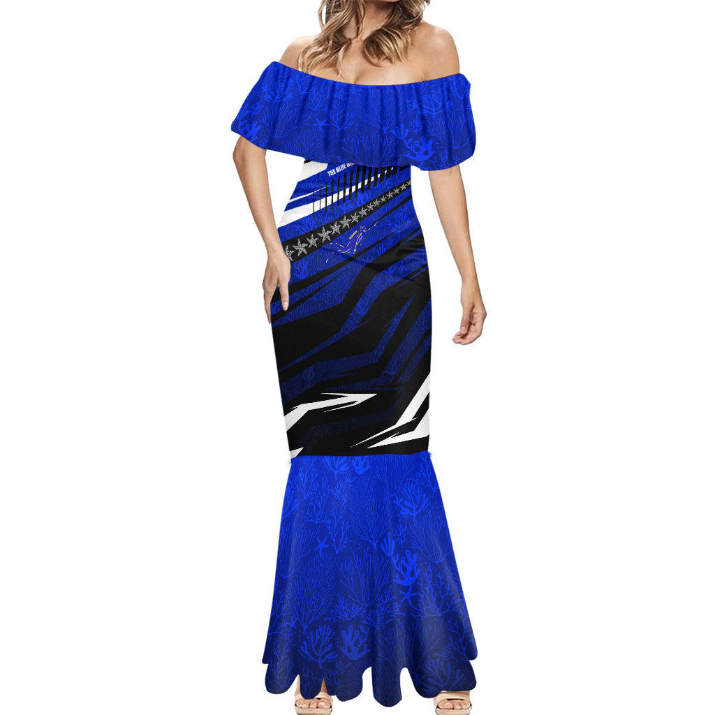 Kosrae Deep Sea Scuba Diving Mermaid Dress Blue Hole Beneath The Surface Coral Reef Graphic Art