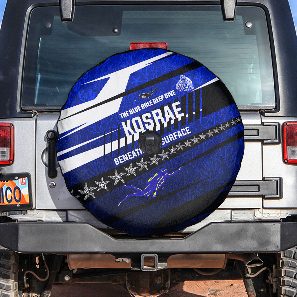 Kosrae Deep Sea Scuba Diving Spare Tire Cover Blue Hole Beneath The Surface Coral Reef Graphic Art
