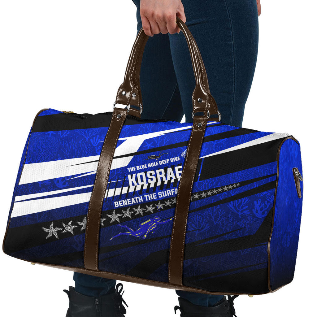 Kosrae Deep Sea Scuba Diving Travel Bag Blue Hole Beneath The Surface Coral Reef Graphic Art