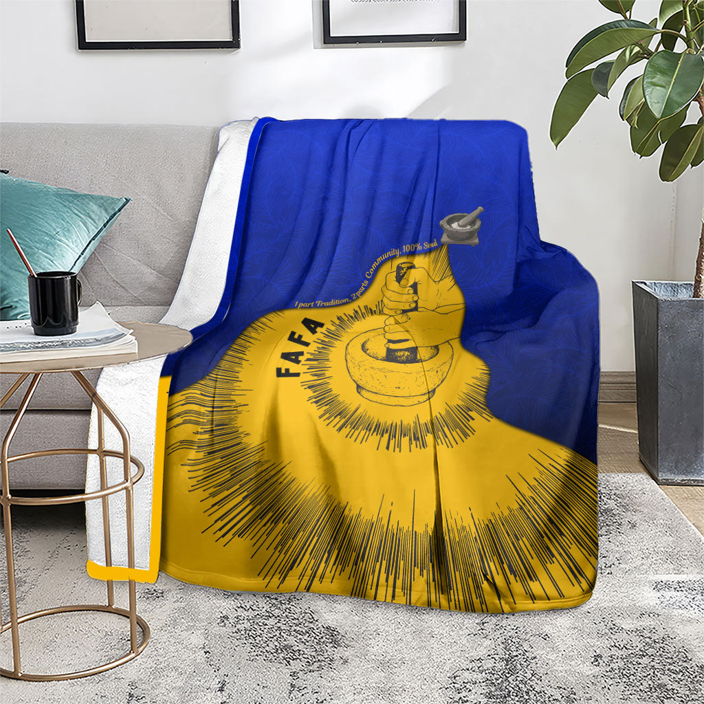 Kosrae Fafa Culinary Heritage Blanket Kosraean Gold Taro Tradition Illustration With Coconut Leaves