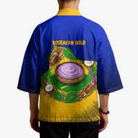 Kosrae Fafa Culinary Heritage Kimono Kosraean Gold Taro Tradition Illustration With Coconut Leaves