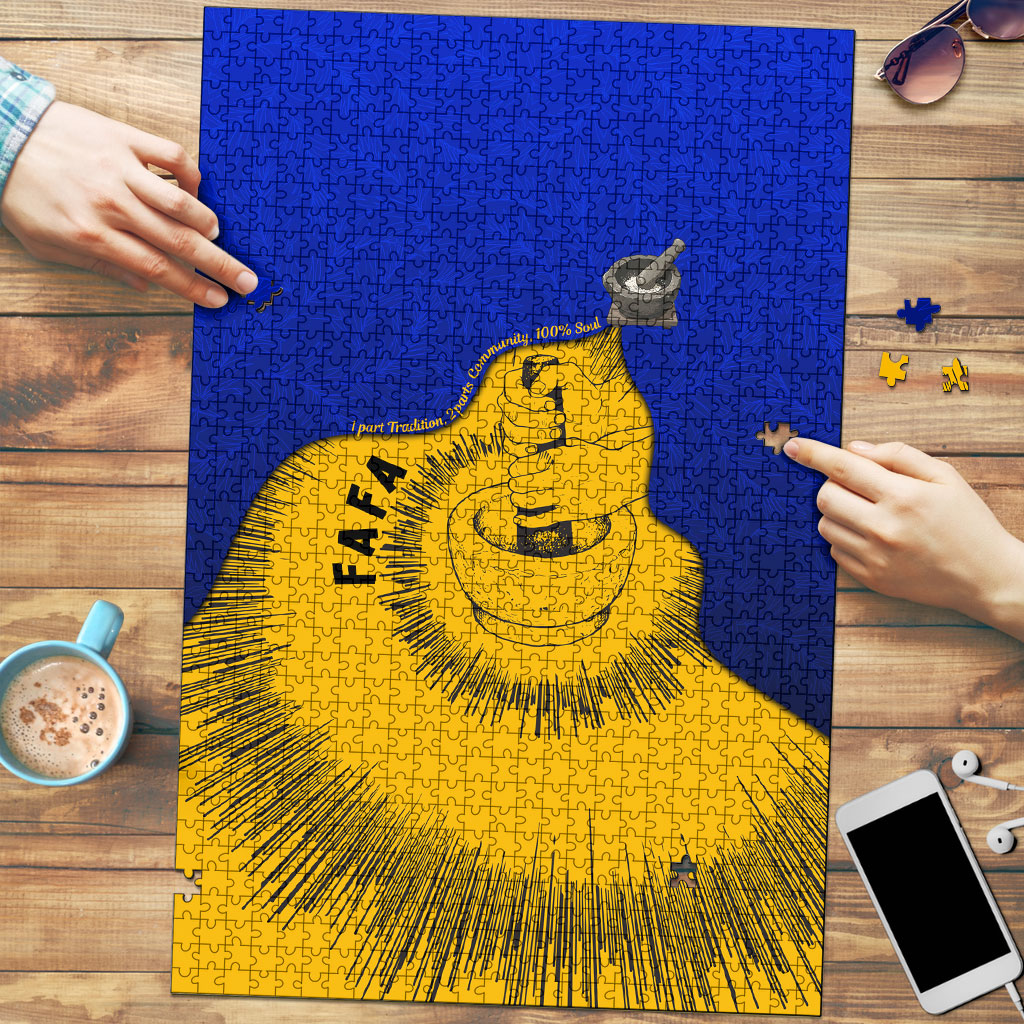 Kosrae Fafa Culinary Heritage Puzzle Kosraean Gold Taro Tradition Illustration With Coconut Leaves