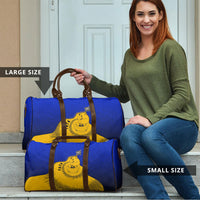 Kosrae Fafa Culinary Heritage Travel Bag Kosraean Gold Taro Tradition Illustration With Coconut Leaves