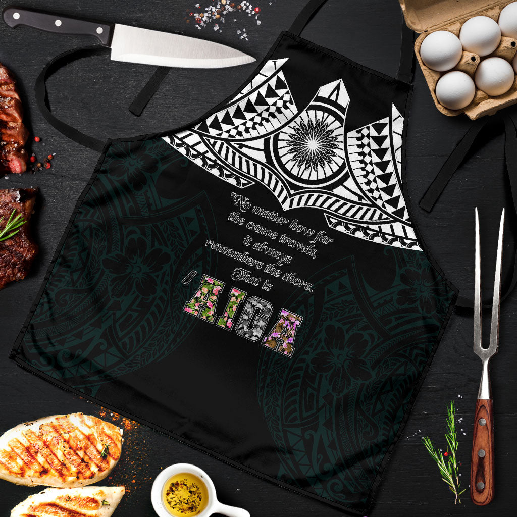 AIGA Always In Gods Arms Samoa Apron Polynesian Tribal Tattoo Art Family Heritage Faith TS04 Black White - Polynesian Pride