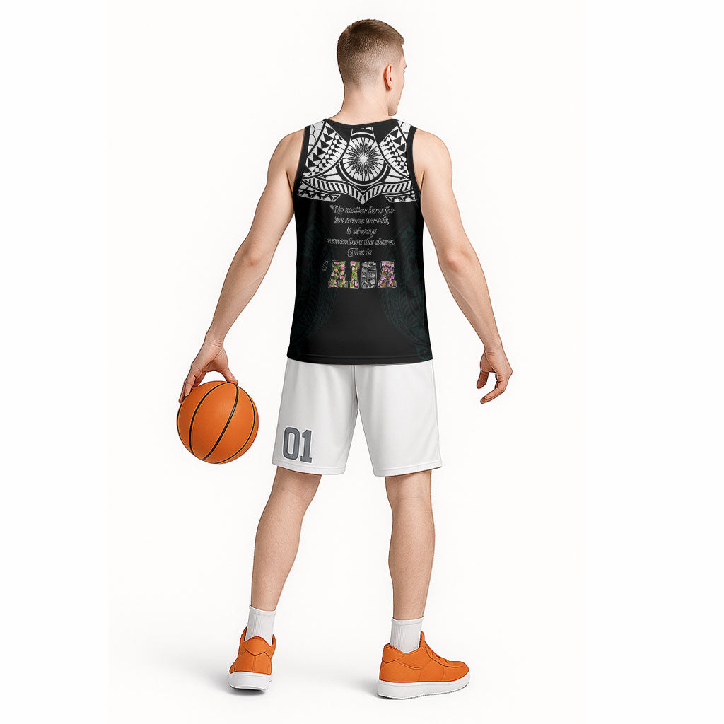 AIGA Always In Gods Arms Samoa Basketball Jersey Polynesian Tribal Tattoo Art Family Heritage Faith TS04 - Polynesian Pride