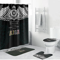 AIGA Always In Gods Arms Samoa Bathroom Set Polynesian Tribal Tattoo Art Family Heritage Faith TS04 Bathroom Set (4 pcs) Black White - Polynesian Pride