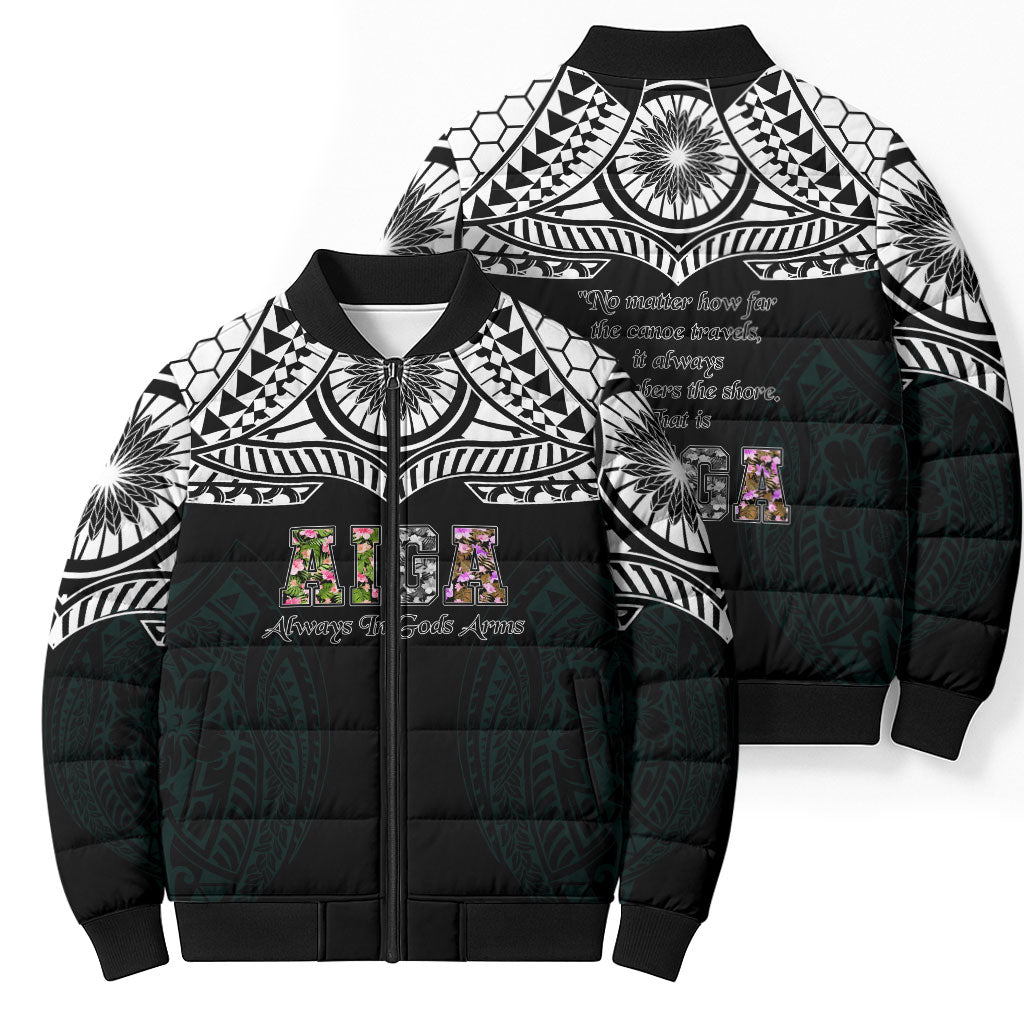 AIGA Always In Gods Arms Samoa Bomber Puffer Jacket Polynesian Tribal Tattoo Art Family Heritage Faith TS04 - Polynesian Pride