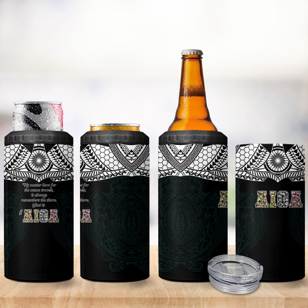 AIGA Always In Gods Arms Samoa 4 in 1 Can Cooler Tumbler Polynesian Tribal Tattoo Art Family Heritage Faith TS04 - Polynesian Pride